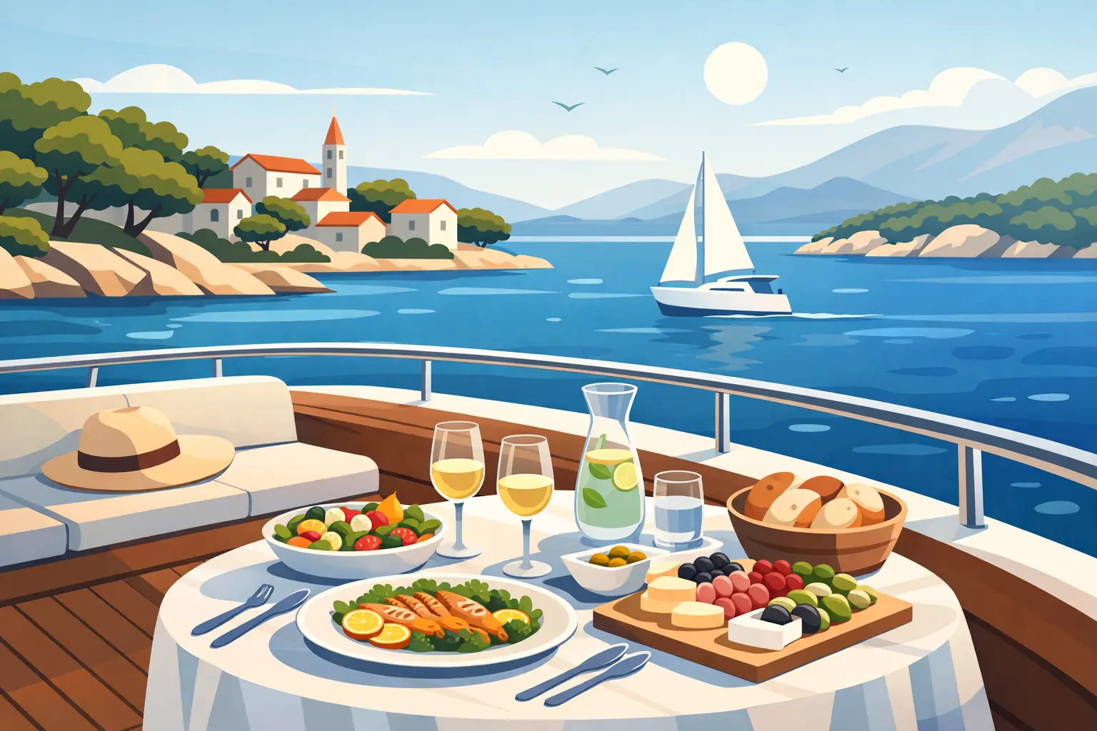 How to Organize Onboard Meals in Croatia